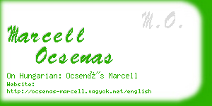 marcell ocsenas business card
